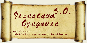 Višeslava Ožegović vizit kartica
